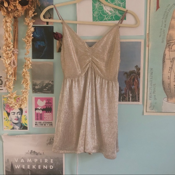 Urban Outfitters Light Gold Romper - Picture 3 of 3